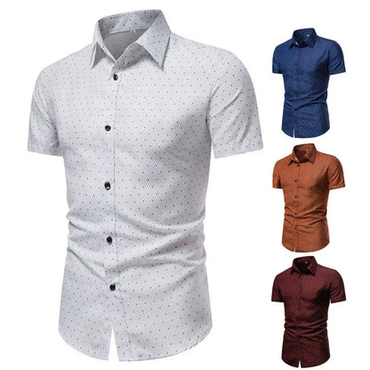 Chemise d'été à col rabattu pour homme