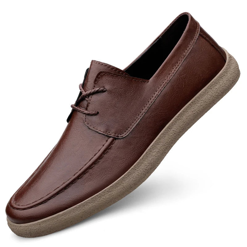 Chaussures décontractées pour hommes en cuir véritable