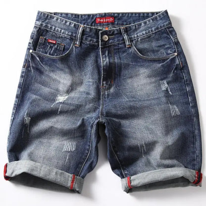 Short en jean bleu extensible pour homme
