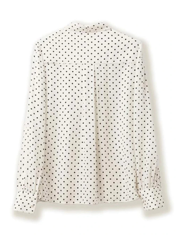 Chemise femme 100% soie de mûrier, col V, coupe fine