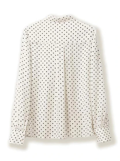 Chemise femme 100% soie de mûrier, col V, coupe fine