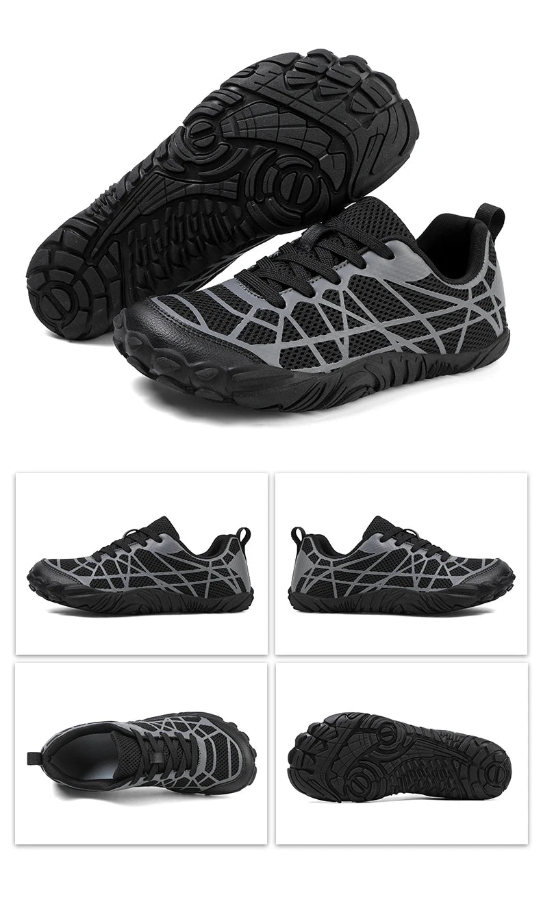 Chaussures unisexes à bout large et pieds nus, en cuir synthétique minimaliste