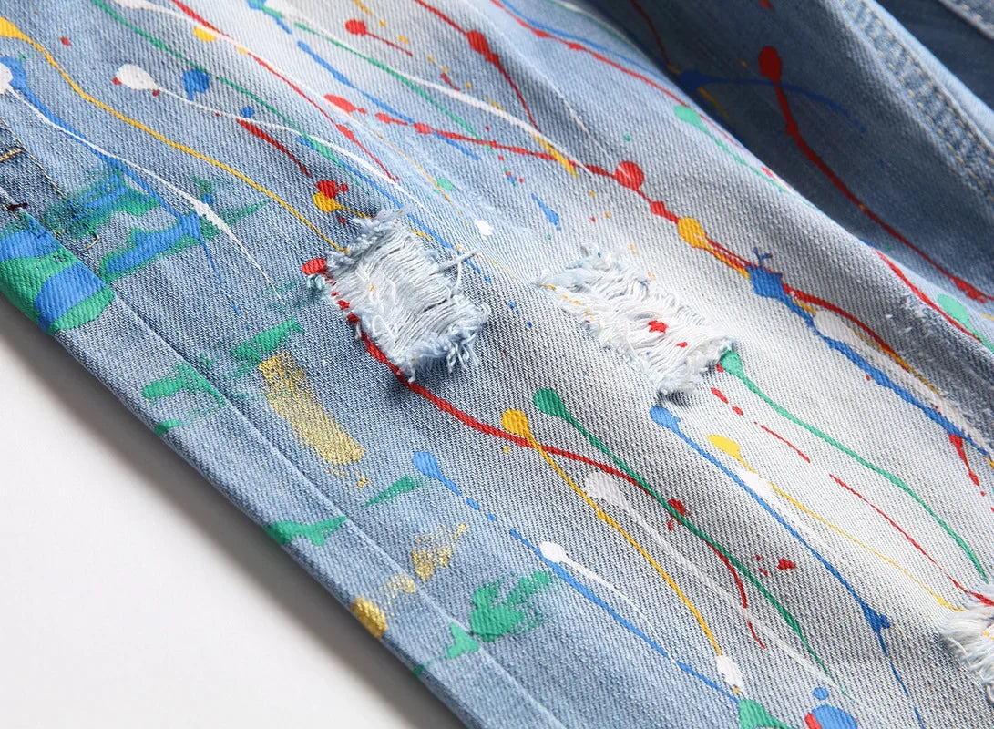 Short en jean bleu clair pour homme