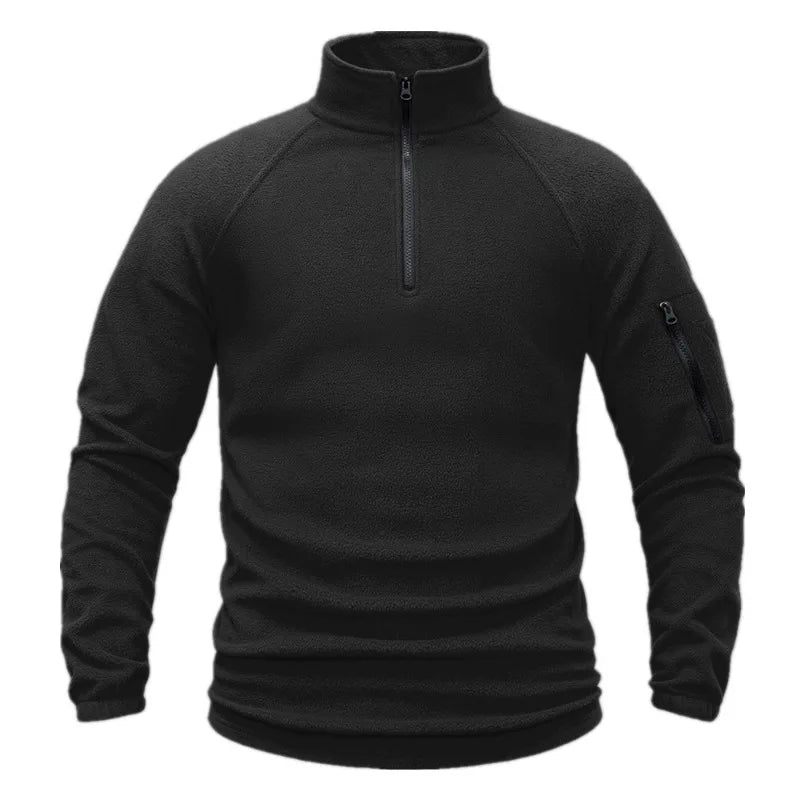 Sweat-shirt polaire à manches longues pour homme