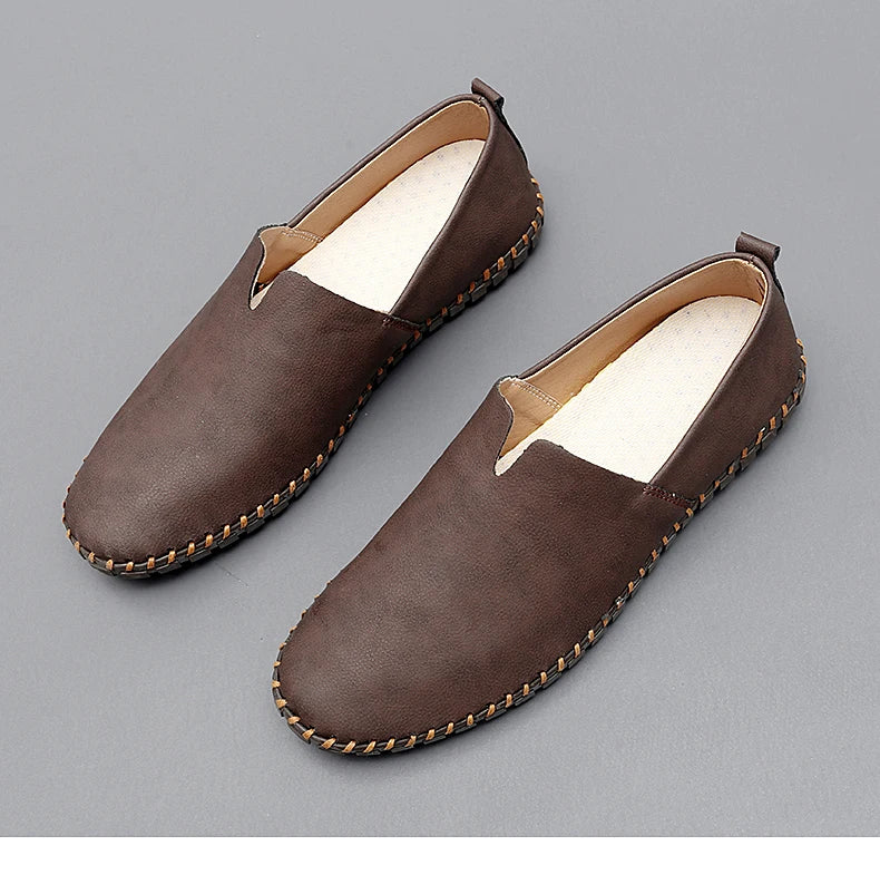 Chaussures décontractées d'extérieur, mocassins faits à la main