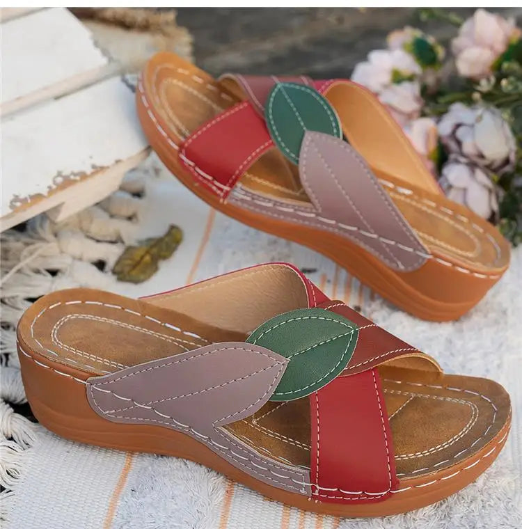 Sandales compensées confortables pour femmes