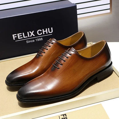Chaussures Oxford en cuir véritable pour homme