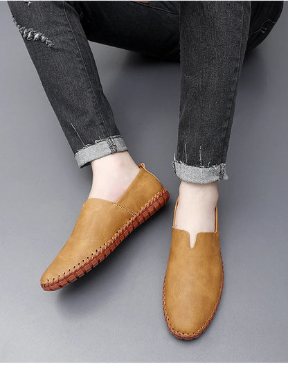 Chaussures décontractées d'extérieur, mocassins faits à la main