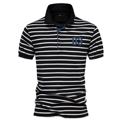 Polos en coton brodés pour hommes