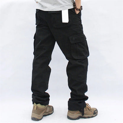 Men's Cargo Pants Casual Cotton Multi Pockets Military Tactical Pants Overalls Army Straight Slacks Long Trousers Plus Size 44