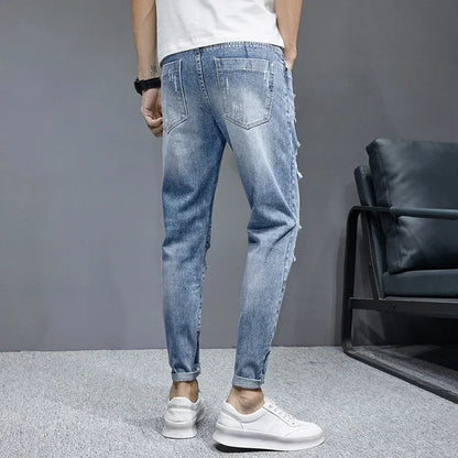 Jeans Déchirés Courts Taille Mi-haute