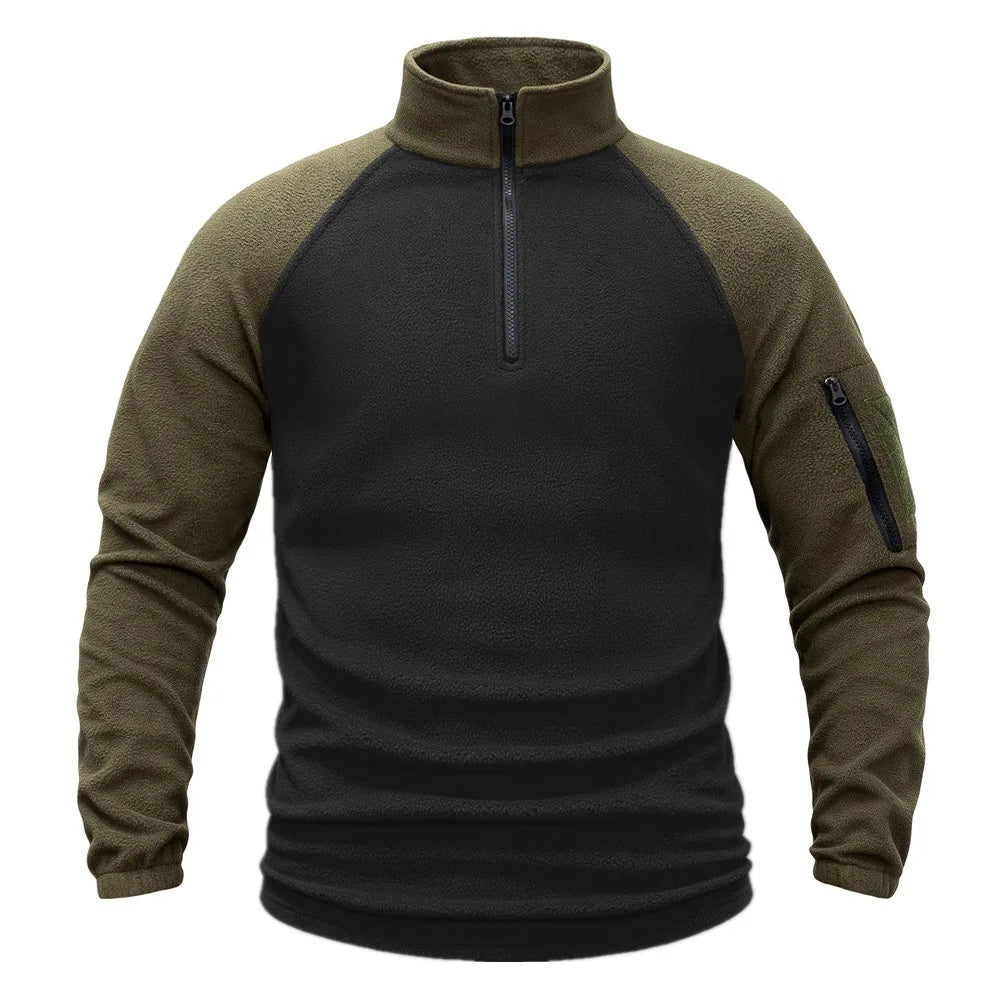 Sweat-shirt polaire à manches longues pour homme