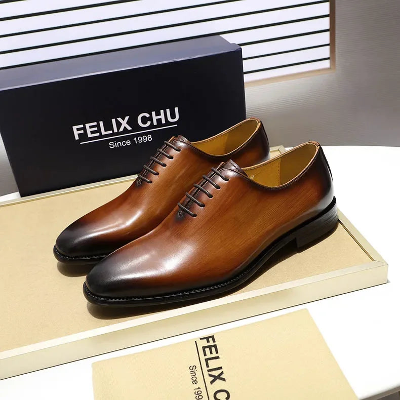 Chaussures Oxford en cuir véritable pour homme