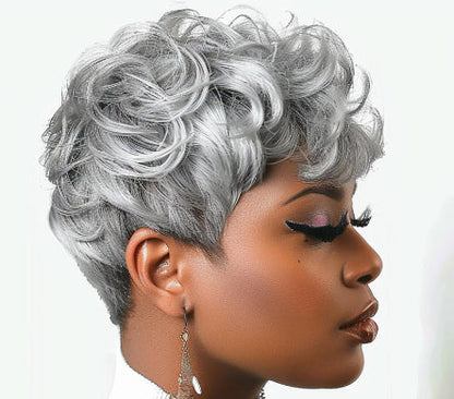 Short Curly Layered Wig